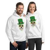 Green Calavera Sugar Skull St Patricks Day Unisex Hoodie