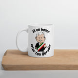 AMLO Amlito Es Un Honor Estar Con Obrador White glossy mug