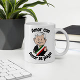 AMLO Amlito Amor Con Amor Se Paga White glossy mug