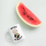 AMLO Amlito Abrazos No Balazos White glossy mug