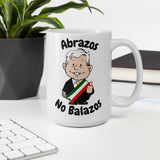 AMLO Amlito Abrazos No Balazos White glossy mug